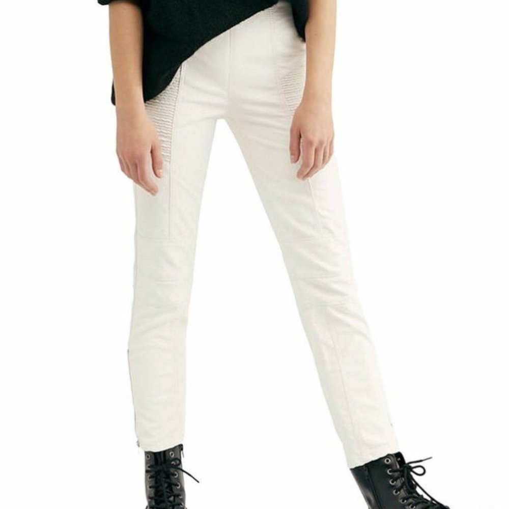 Free People Kaelin Moto Skinny Jeans Sz 4